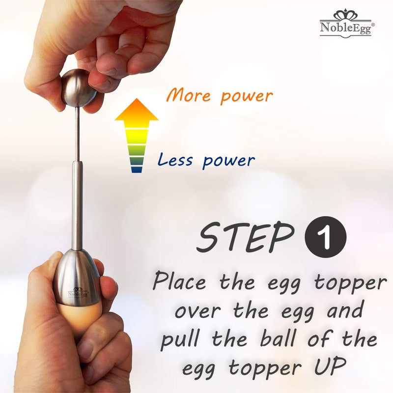 NobleEgg Egg Topper Opener Cracker Tool | Easily Cut and Remove the Top of Soft-Boiled Eggs - Image 1